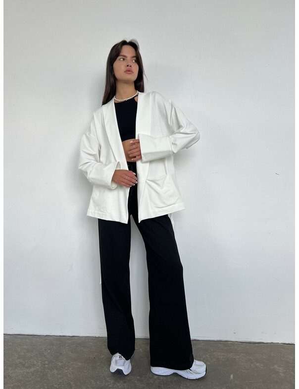 Жіночий кардиган-кімоно з поясом