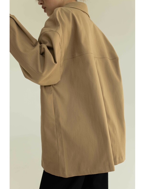 Жіноча сорочка оверсайз екрю