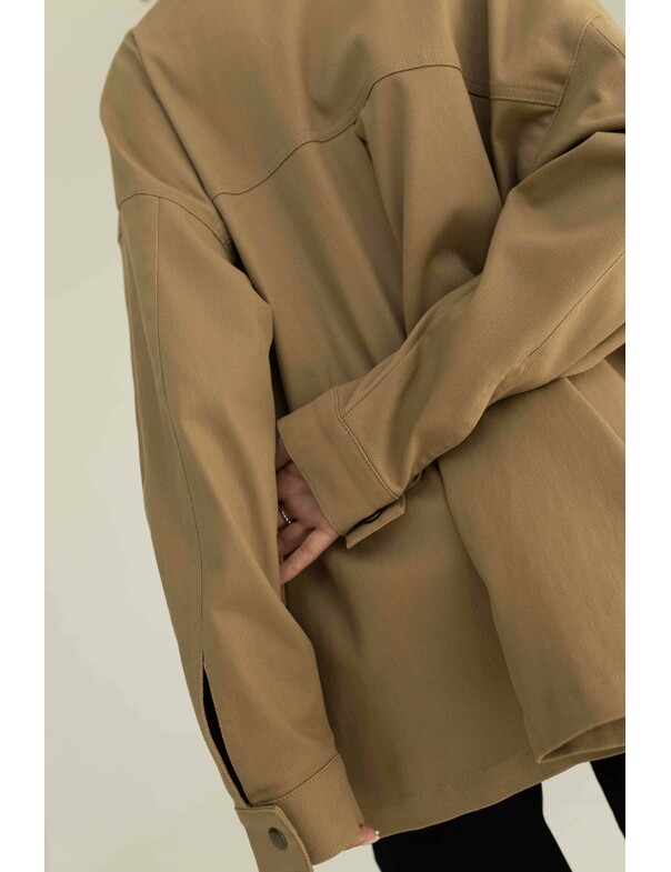 Жіноча сорочка оверсайз екрю