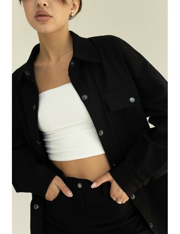 Женская рубашка оверсайз экрю