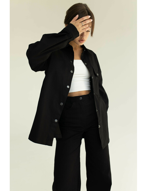 Жіноча сорочка оверсайз екрю