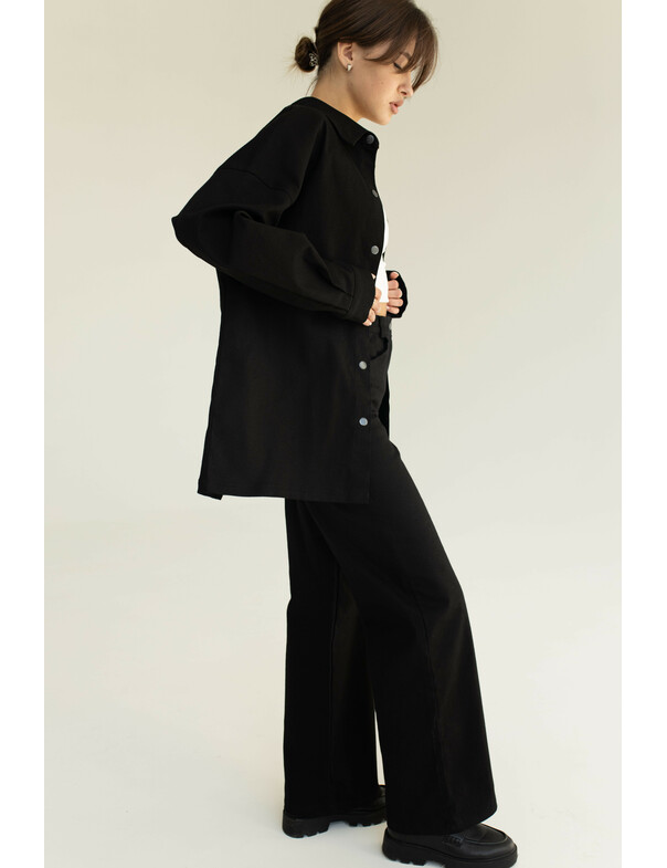 Женская рубашка оверсайз экрю