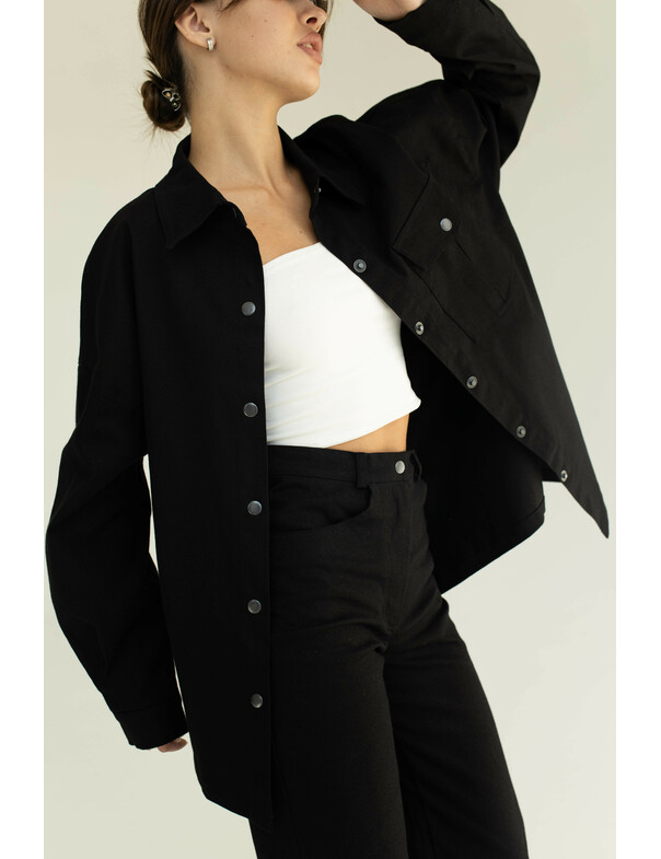 Жіноча сорочка оверсайз екрю