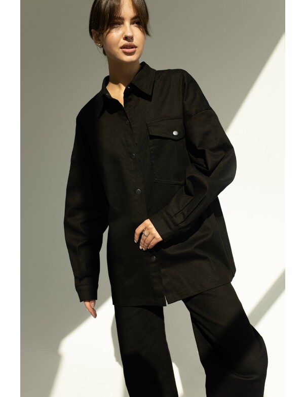 Жіноча сорочка оверсайз екрю