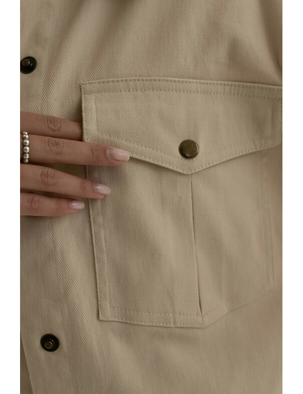 Жіноча сорочка оверсайз екрю