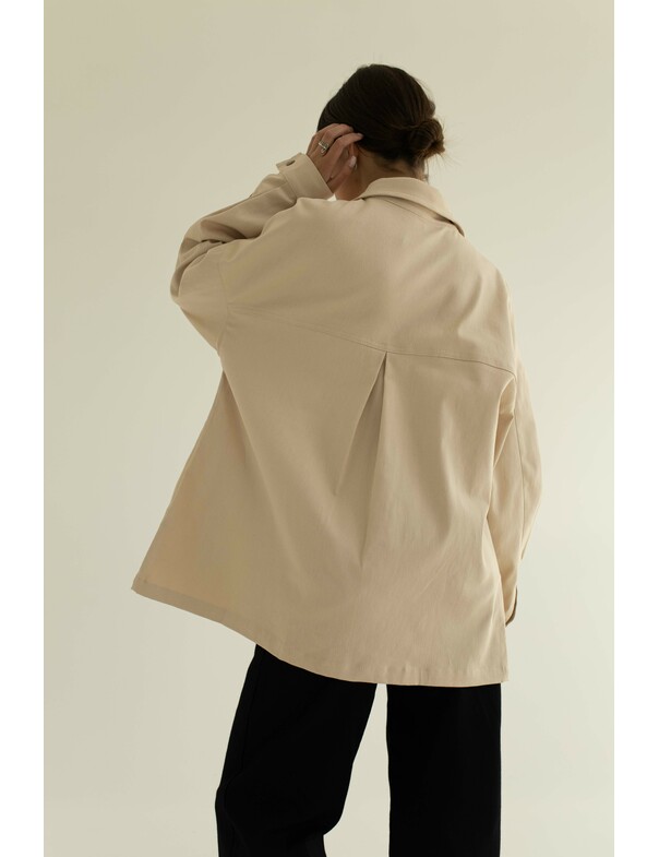 Жіноча сорочка оверсайз екрю