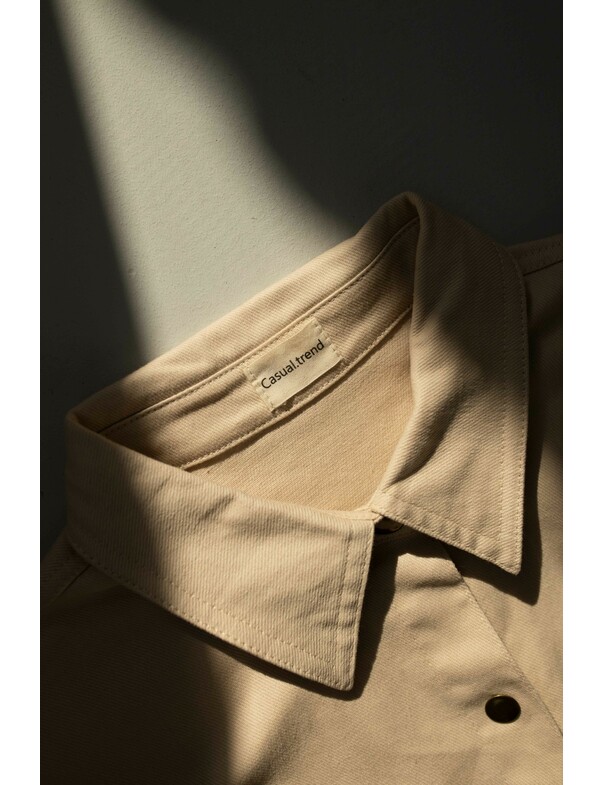 Жіноча сорочка оверсайз екрю