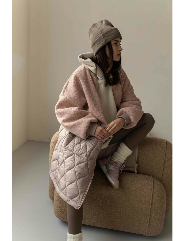 Жіноче комбіноване пальто