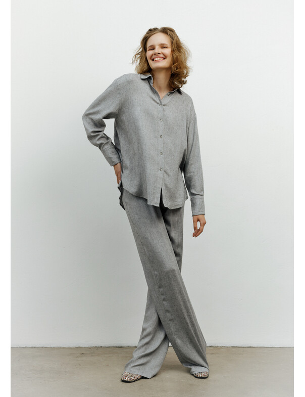 Жіноча класична сорочка оверсайз віскоза