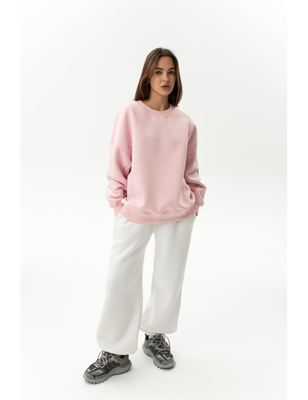 Світшот преміум оверсайз на флісі колір темно-капучиновий 0