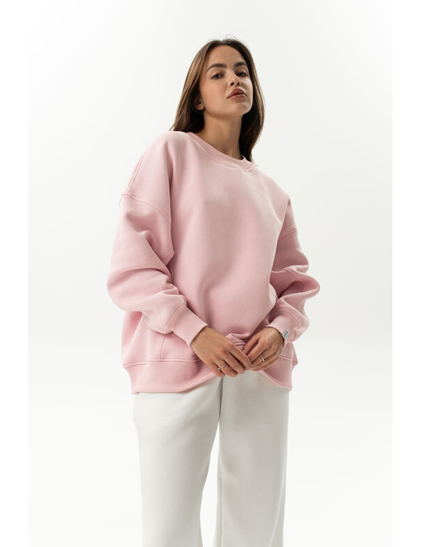 Світшот преміум оверсайз на флісі колір темно-капучиновий 0