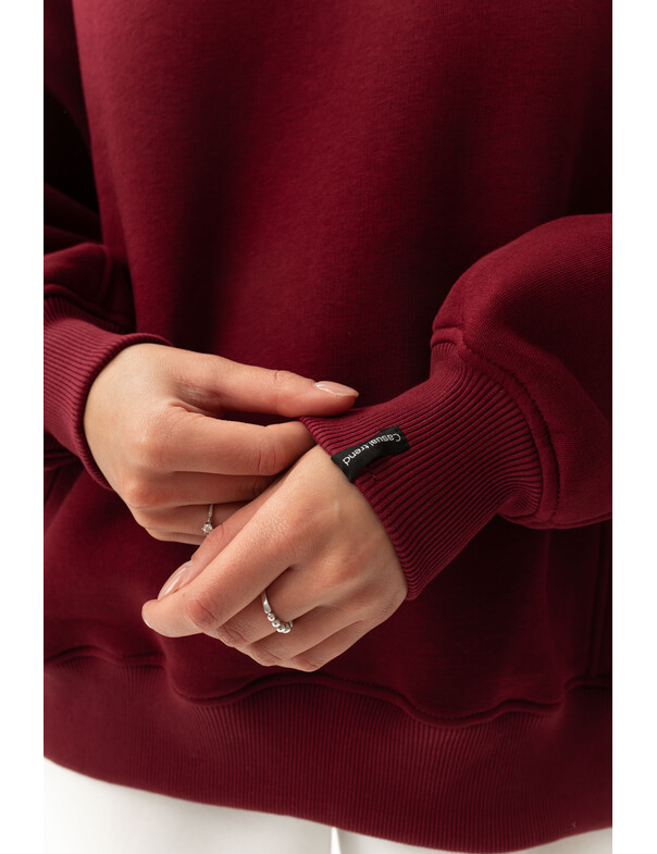 Світшот преміум оверсайз на флісі колір темно-капучиновий 0