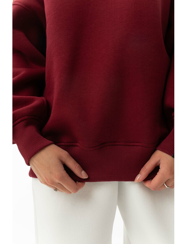 Світшот преміум оверсайз на флісі колір темно-капучиновий 0