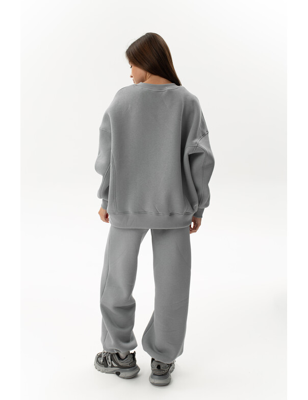 Світшот преміум оверсайз на флісі колір темно-капучиновий 0