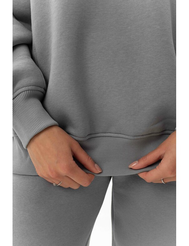 Світшот преміум оверсайз на флісі колір темно-капучиновий 0