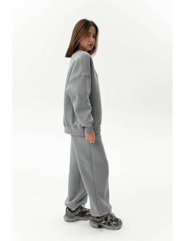 Світшот преміум оверсайз на флісі колір темно-капучиновий 0