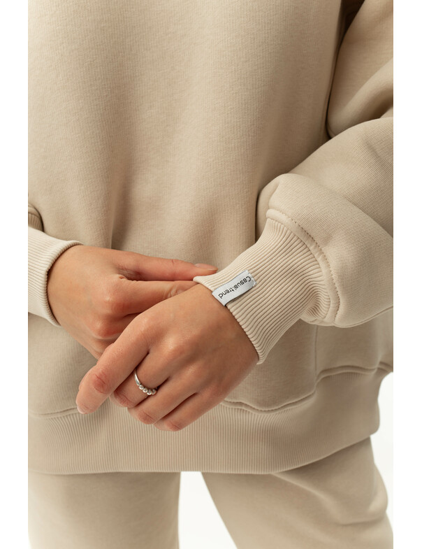 Світшот преміум оверсайз на флісі колір темно-капучиновий 0