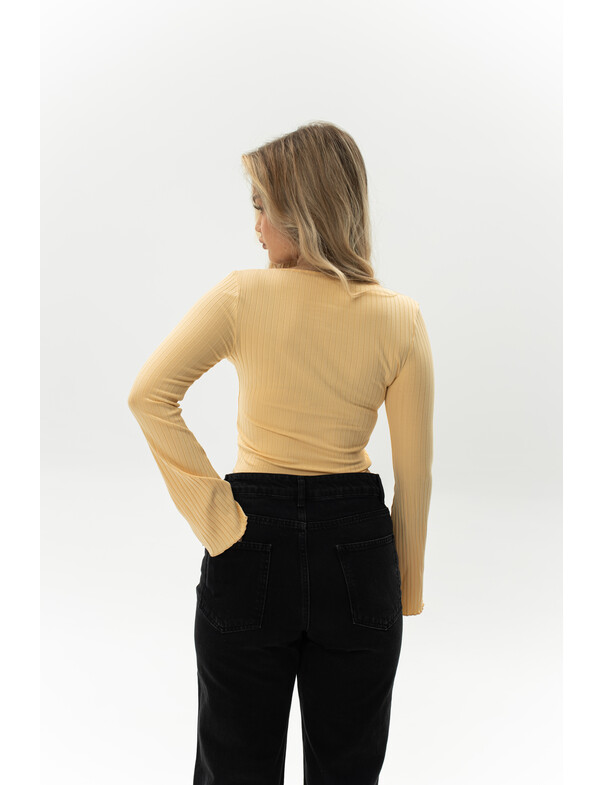 Жіночий лонгслів мустанг в рубчик