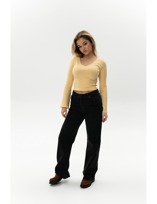 Женский лонгслив мустанг в рубчик