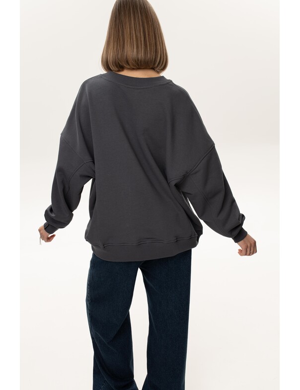 Унисекс свитшот премиум оверсайз без начеса