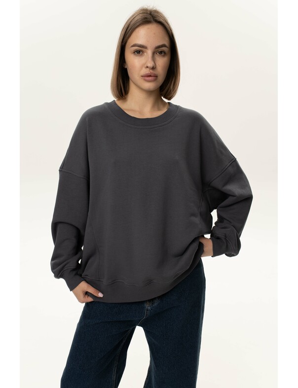 Унисекс свитшот премиум оверсайз без начеса