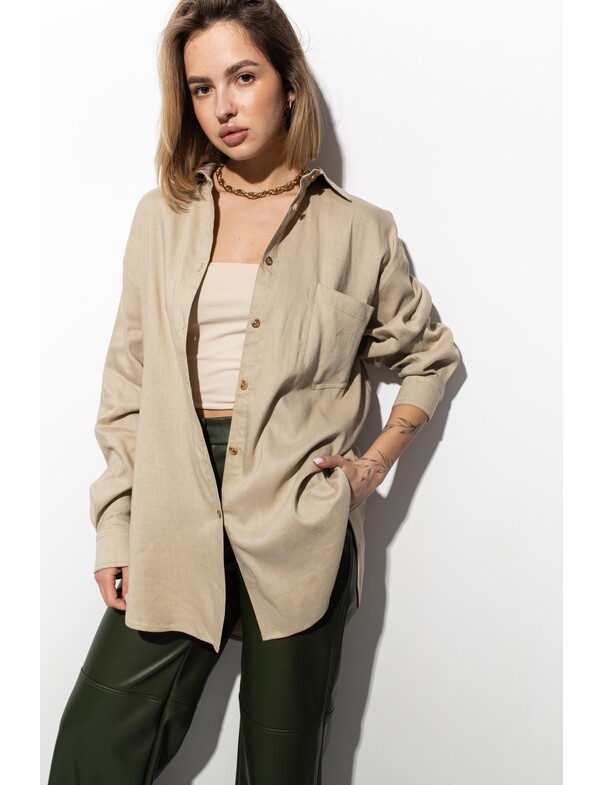 Унисекс рубашка классическая оверсайз