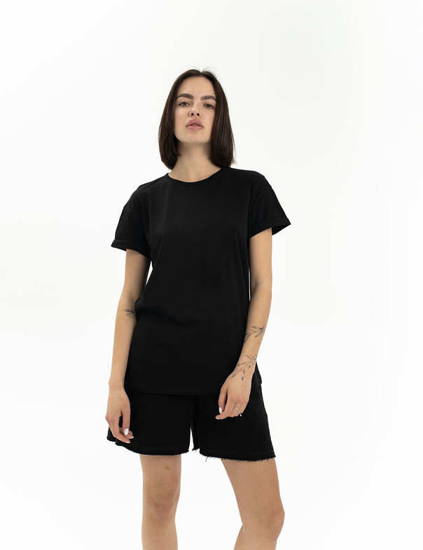 Унисекс футболка коттон облегченная с подшитым рукавом