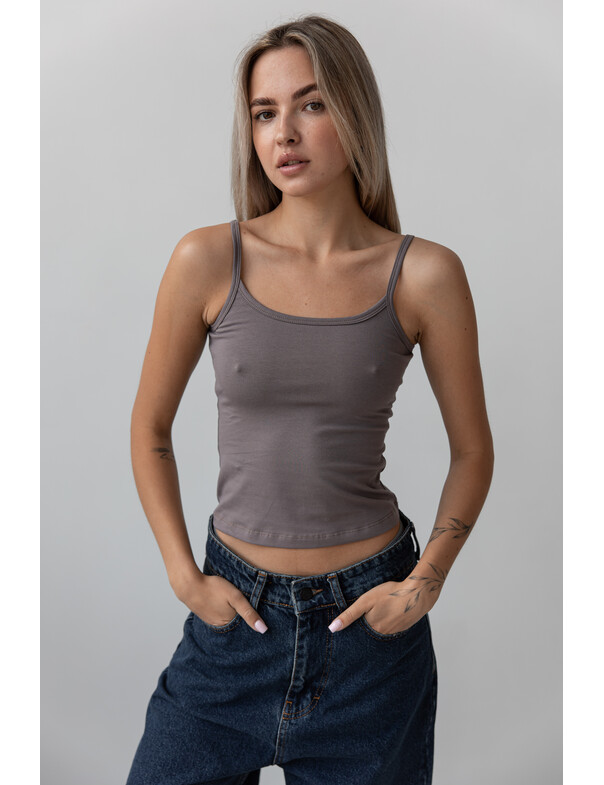 Жіноча майка на бретелях з регуляторами стрейч