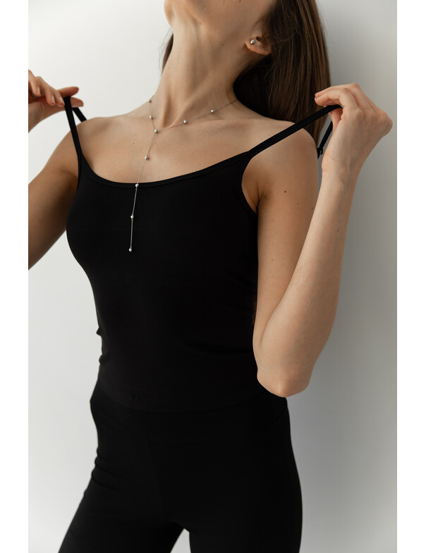 Женская майка на бретелях с регуляторами