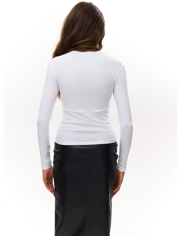 Жіночий лонгслів з декоративним швом