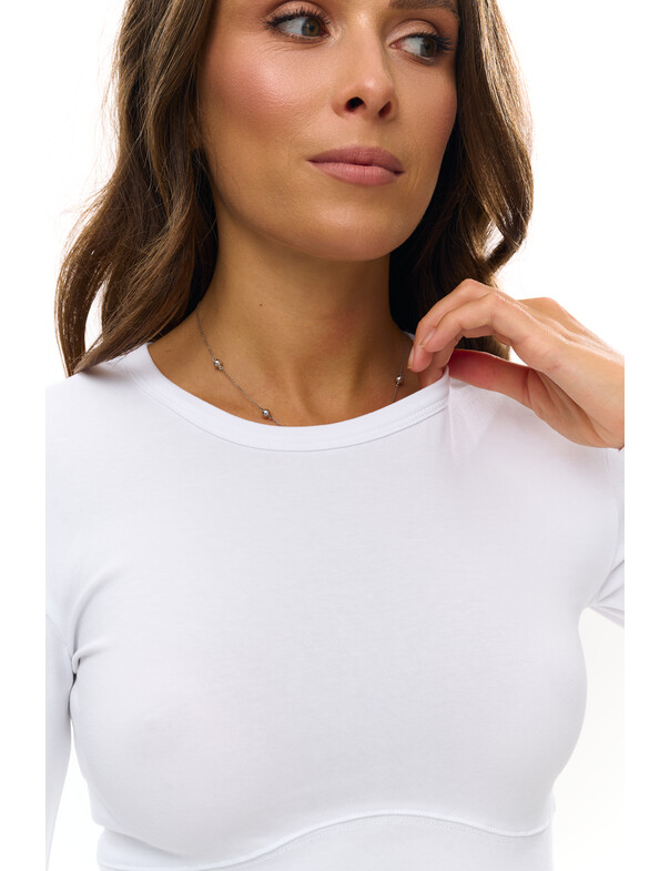 Женский лонгслив с декоративным швом