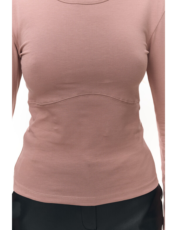 Жіночий лонгслів з декоративним швом