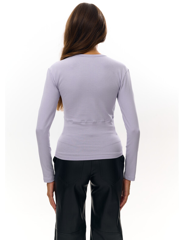 Женский лонгслив с декоративным швом