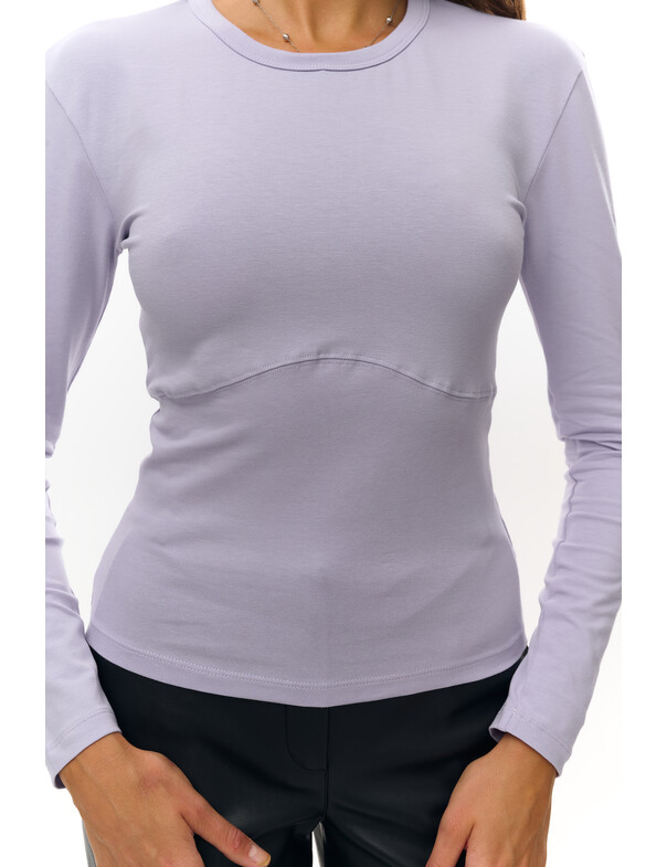 Жіночий лонгслів з декоративним швом