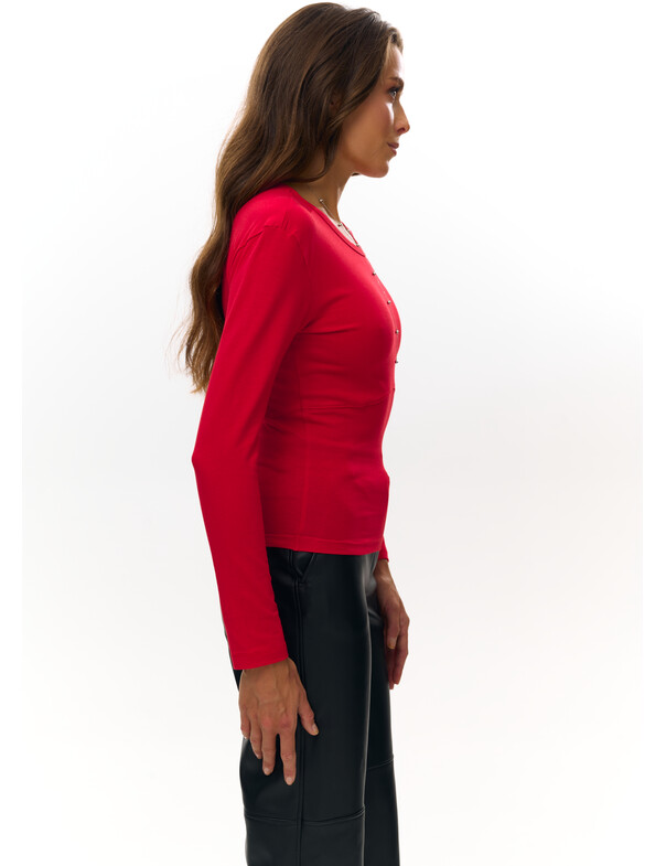 Женский лонгслив с декоративным швом