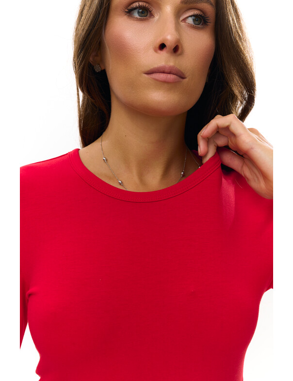 Женский лонгслив с декоративным швом