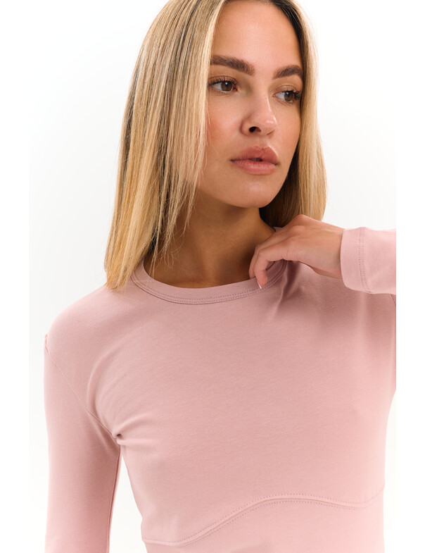 Жіночий лонгслів з декоративним швом