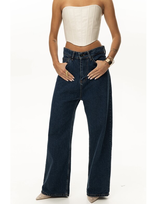 Жіночі джинси оверсайз з низькою посадкою