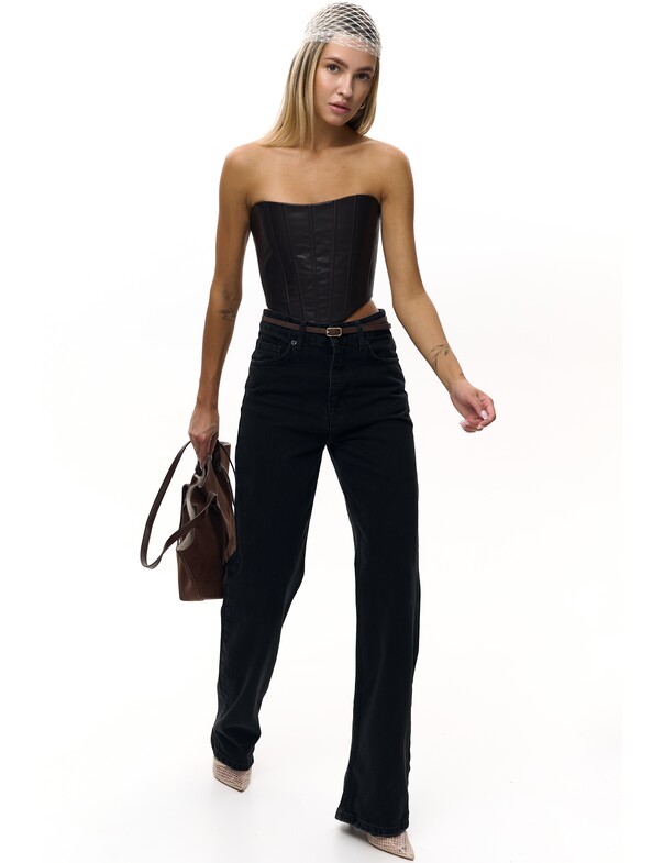 Женские джинсы палаццо высокая талия Женские джинсы палаццо высокая талия