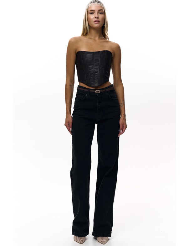 Женские джинсы палаццо высокая талия Женские джинсы палаццо высокая талия