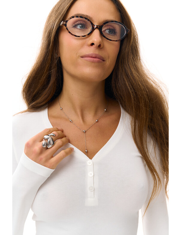 Женский лонгслив с пуговицами Женский лонгслив с пуговицами