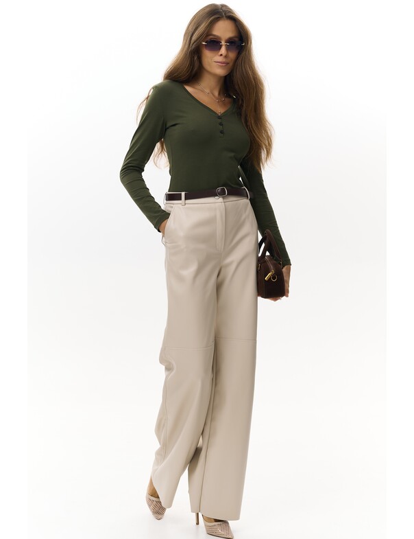 Женский лонгслив с пуговицами Женский лонгслив с пуговицами