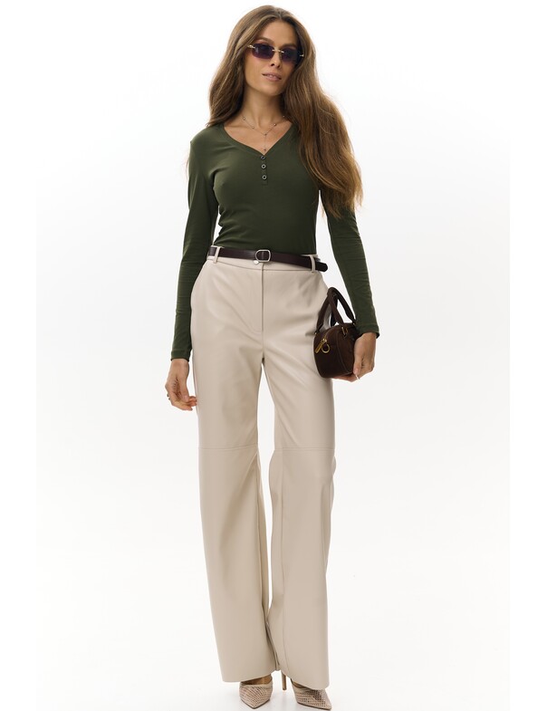 Женский лонгслив с пуговицами Женский лонгслив с пуговицами