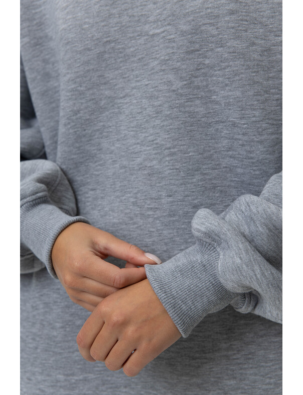 Унисекс оверсайз худи с рельефами на стяжках на флисе