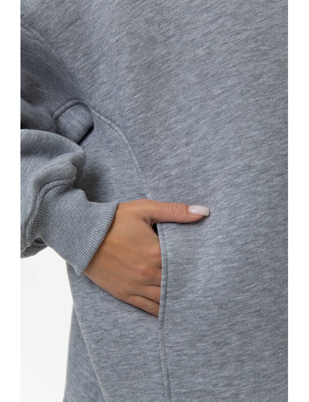 Унисекс оверсайз худи с рельефами на стяжках на флисе