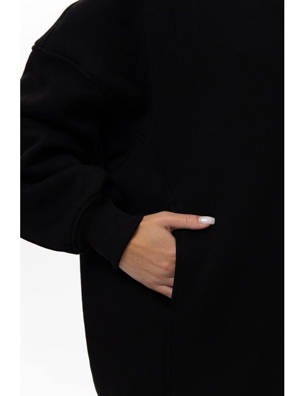 Унисекс оверсайз худи с рельефами на стяжках на флисе