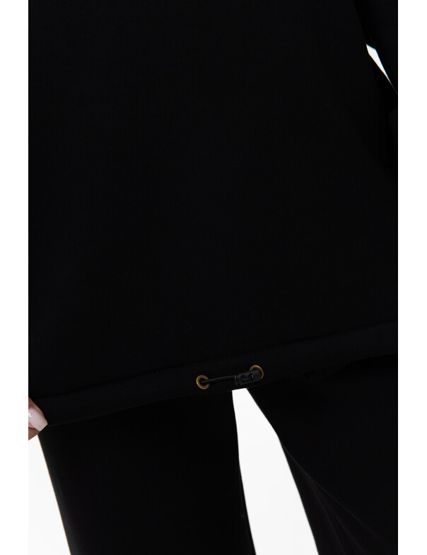 Унисекс оверсайз худи с рельефами на стяжках на флисе