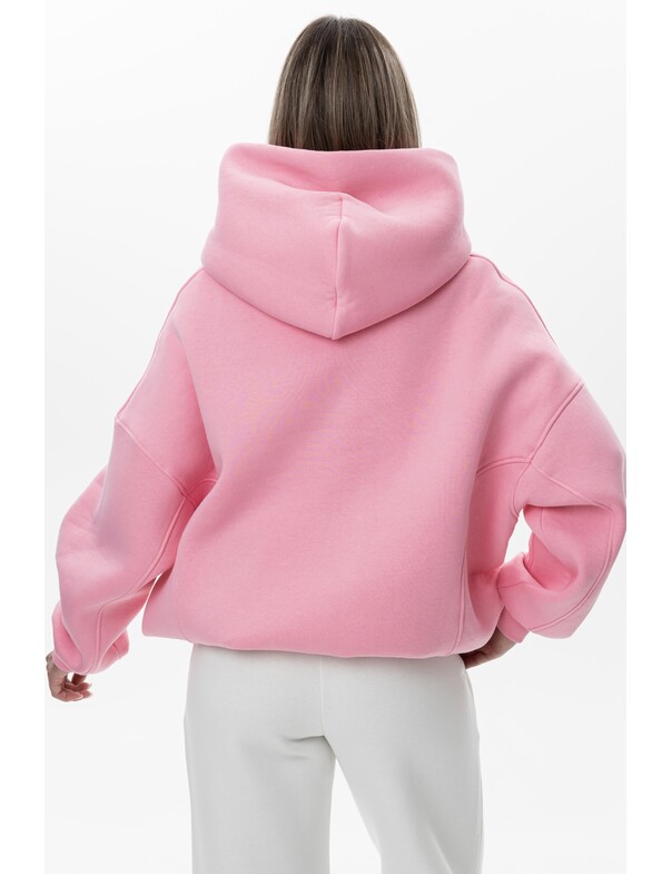 Унисекс оверсайз худи с рельефами на стяжках на флисе