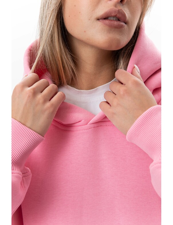 Унисекс оверсайз худи с рельефами на стяжках на флисе