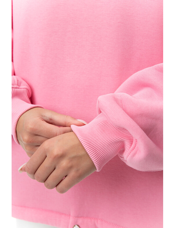 Унисекс оверсайз худи с рельефами на стяжках на флисе